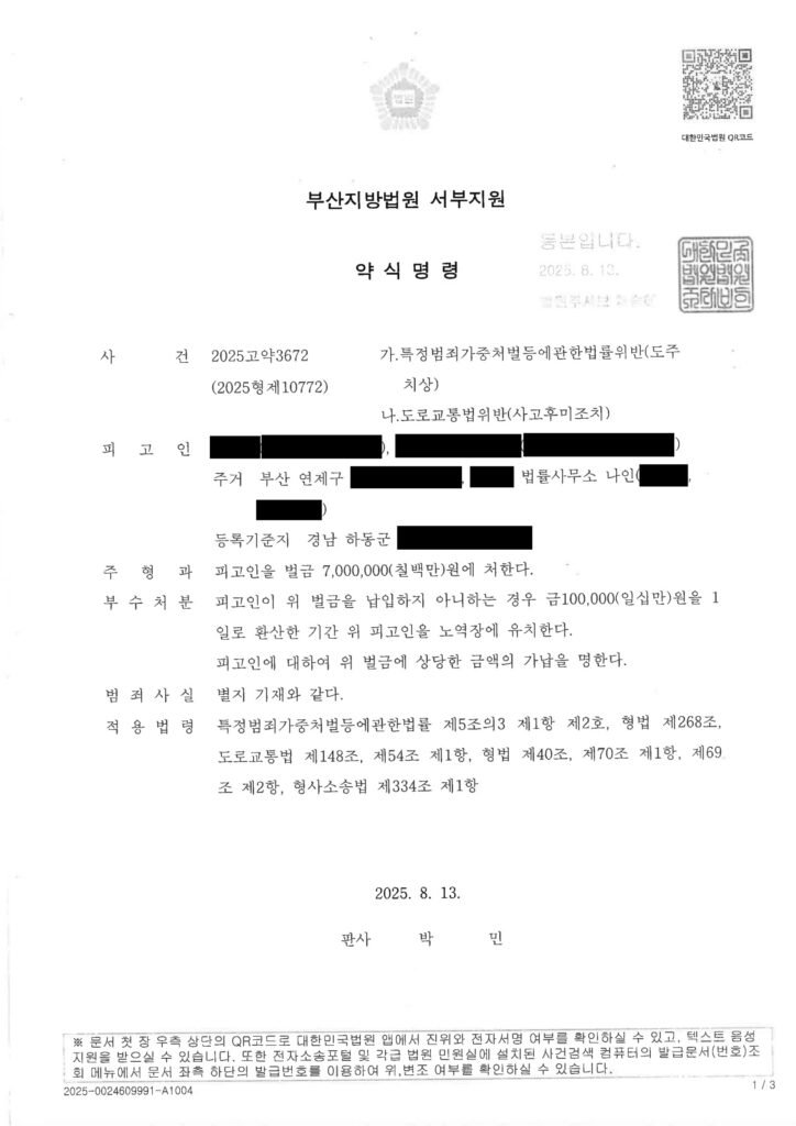 부산도주치상변호사 사건 사례 이미지 자료 1